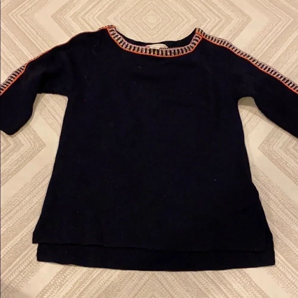 Crewcuts Black Sparkle Trim Side Slit Sweater